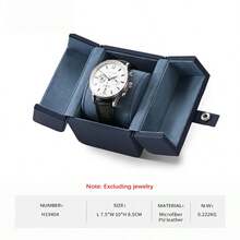 Oirlv PU Leather Portable Double Fold Watch Storage Box, Watch Protection Box, Travel Storage Box, Gift Packaging Box, Suitable For Gifts And Home Use - Watch Box - View 11