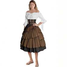 Stage Dance Wear - Top + Brown Skirt - View 6