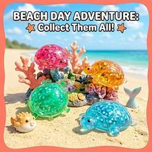 1pc Quicksand Turtle Glow-In-The-Dark Toy, Squishy Toys Colorful Quicksand Turtle Squeeze Toy, Birthday Gift Ornament Creative Fluorescent Toy - Multicolor - View 2