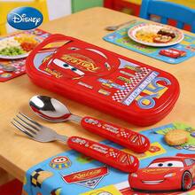 Monogram 1套2件裝官方授權汽車紅色麥昆卡通叉匙套組 兒童訓練筷 青少年餐具 餐廳禮品 賽車夢 閃電速度 PP材質 生日賽車派對 開學季 生日聖誕 - 多色1 - 查看 1