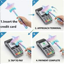1pc 3D Printed Magic Wand Style Contactless Payment Card Holder, Stylish Accessory For Supermarkets, Restaurants, Shops, Passes, Etc. - Multicolor - View 5