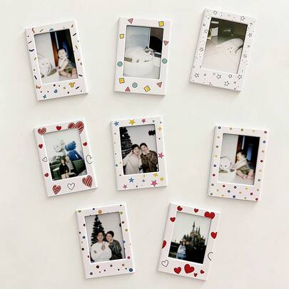 10/5/2 Packs 3 Inch Magnetic Photo Frames, Mini Fridge Magnet Picture Frame, Desktop Tabletop Display, Father's Day Gift Summer Home Decor European Travel Memory Rustic Boho Keepsake