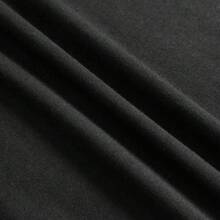 Camiseta de manga corta con cuello redondo de algodón negro con diseño divertido de DJ. - Negro - Ver 2