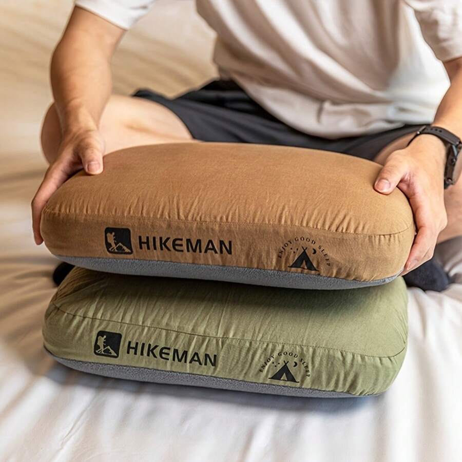 1-Piece Outdoor Camping Pillow, Available In 4 Colors, Outdoor Memory Foam Pillow, Portable Neck Pillow, Suitable For Outdoor Camping And Travel, The Best Gift Choice - Purple - View 1