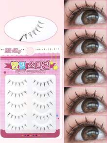 5 pares de pestañas invisibles con cola puntiaguda de diablo de dibujos animados, pestañas naturales para ojos grandes, suaves y ligeras, cómodas para citas y fiestas - Pestañas Spiky Manga - Ver 10