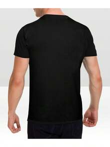 Men's Easter T-Shirt With Empty Tomb And Resurrection Design, Black Crew Neck With Green Print, Sizes S-3XL, Medium Elasticity Fabric, Machine Washable, Suitable For Casual Wear In All Seasons, Comfortable And Durable, Printed Short Sleeve. - 黑色 - 查看 4