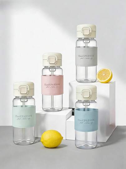 This Fashionable And High-Quality Plastic Straw Water Bottle Is Made Of Leak-Proof And Heat-Resistant Materials, With A Simple And Fresh Design. Suitable For Daily Hydration, Classroom, Sports, Commuting And Other Scenarios. Lightweight And Portable, Very Suitable For Young Women And Students, Also A Great Choice For Holiday Or Daily Gifts.