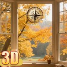3D 1pc Vintage Compass Directional Indicator, 10in*10in With Rotating Hook, 360° DIY Creative Wind Spinner, Wind Powered Rotation, Easy Installation, Suitable For Christmas, Halloween, And Other Holiday Gifts (Pendant Not Included), Random Style - A - View 9