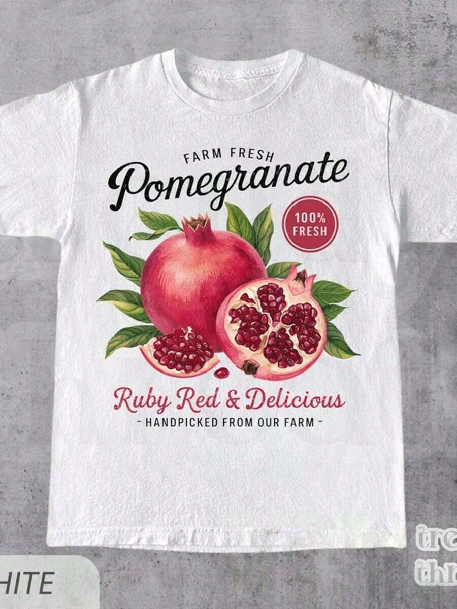 Women's T-Shirt With Tropical Fruit And Strawberry Print, Featuring A Strawberry Design And Strawberry Lifestyle: Casual Short-Sleeved Summer T-Shirt With A Round Neck, Soft And Breathable, White Strawberry Design, Loose And Comfortable For Everyday Wear, Machine Washable, Suitable For The Beach And Strawberry-Themed Clothing - Offers Fun Clothing For Strawberry Lovers - 白色 3 - 查看 1