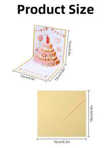 Handmade 3D Pop-Up Birthday Card With Vibrant Cake And Balloon Design And "Happy Birthday" Text, Perfect For Friends And Family, Ideal For Birthday Party Supplies, Celebrations And Birthday Party Decorations - Multiple Styles - View 9