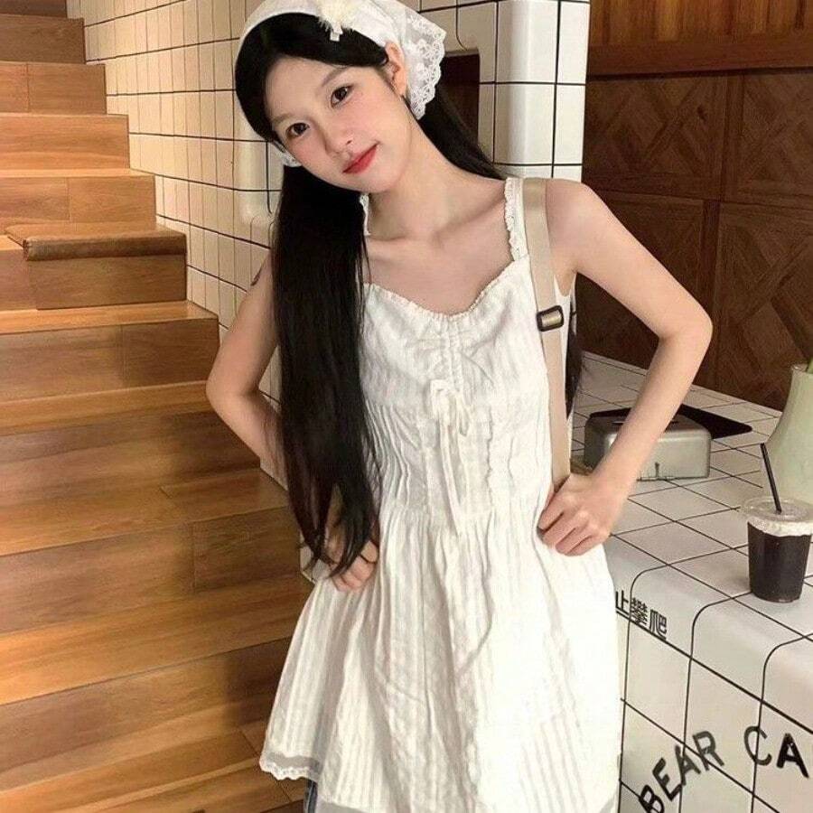 Women Short Dresses - White - View 1