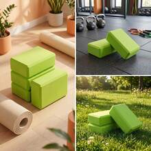 Bloque de yoga antideslizante, diseño biselado, soporte resistente, material de espuma EVA, ligero, adecuado para pilates, meditación, equilibrio, estiramiento, movimientos profundos, danza, fitness, yoga y otros deportes, un accesorio de fitness esencial. - Talla única - Ver 7
