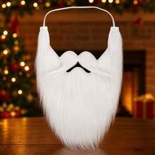 White Beard & Eyebrows Party Decoration Accessory, Natural Wear Effect, Suitable For Adults Of Both Genders, Applicable For Halloween, Costume Parties, Masquerade, Role-Playing, Christmas, Thanksgiving - Multicolor - View 7