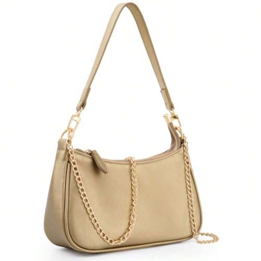Purses For Women Shoulder Bag And Handbags, Small Leather Hobo Purse With Removable Straps Cute, Retro - Ag-gold - View 1