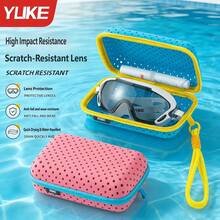 Swimming Goggles Case, Anti-Drop, Breathable Glasses Storage Box, Silicone, Wear-Resistant, Pressure-Resistant, Unisex, Portable Swimming Training Equipment - Ocean Blue - View 1