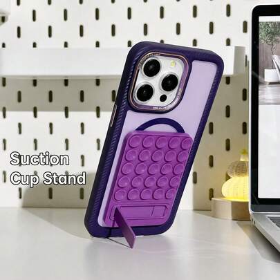 Đế giữ điện thoại bằng silicon có giác hút, 25 giác hút chống trượt, miếng dán giữ điện thoại có chân đế gập gọn, phụ kiện giữ điện thoại di động.