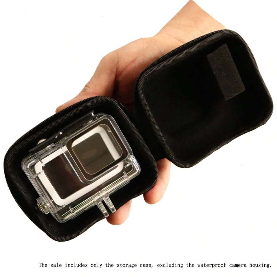 Mini Storage Box Suitable For GoPro Hero 13 12 11 10 9 8 7 6 5 Waterproof Case, Suitable For Osmo Action 5 4 3 Camera Waterproof Case, Suitable For Insta360 Ace Pro One R Underwater Housing - Black - View 1