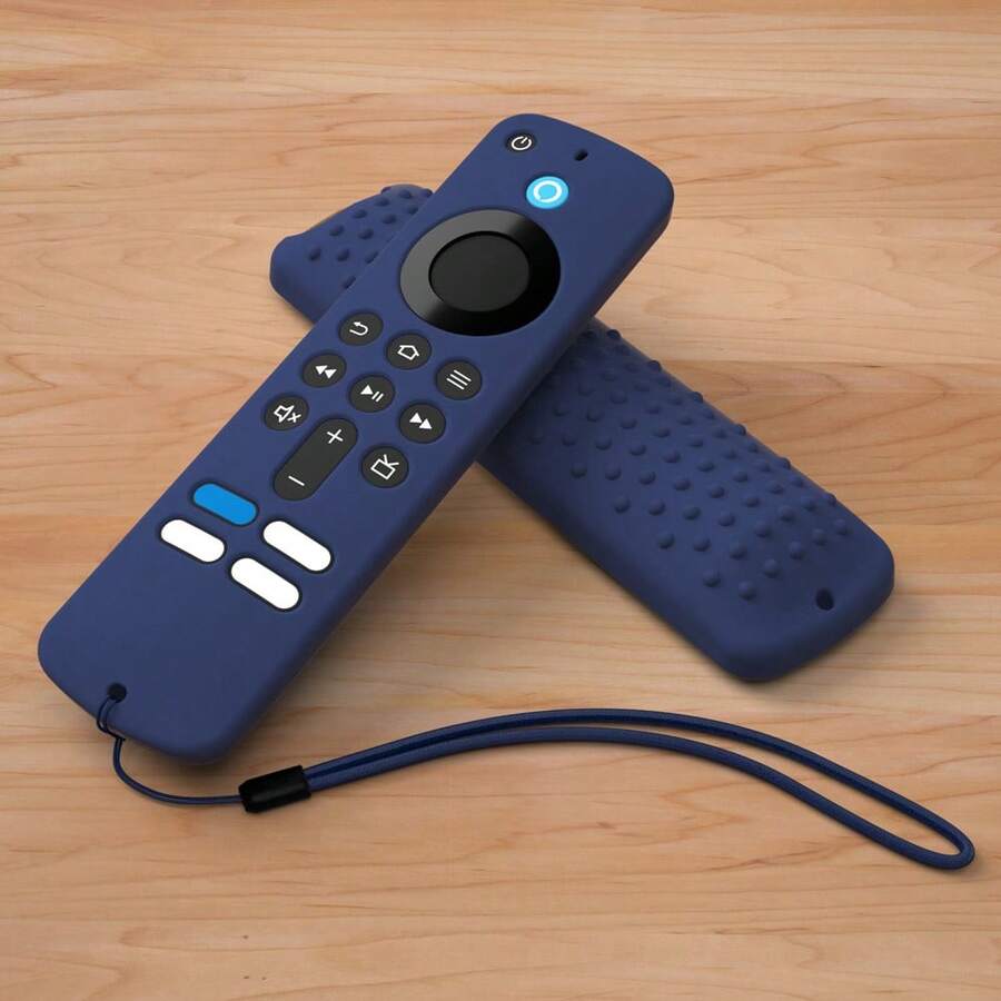 Silikonskal lämpligt för Firestick 4K-fjärrkontroll 2024 ny version, HD silikon skyddande hölje halkfritt stötsäkert självlysande fjärrkontrollsskydd - Flerfärgad - Visa 1