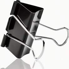 5pcs Extra Large Black Metal Binder Clips, Strong Spring Structure, Metal Rings, Designed For Office Organization, Smooth Metal Surface, Heavy Duty Iron Clips, File Folder, Test Paper, Bill Clips, Black Heavy Duty Large Paper Clips, Suitable For Office And Home, Stationery, School Supplies, Office Supplies, Portable Non-Slip, Economic And Practical Office Supplies! - Multicolor - View 12