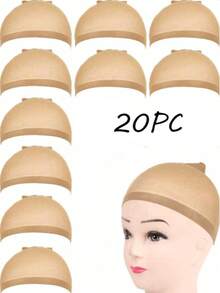 5pcs/10pcs/20PCS/100pc Women's Transparent HD Wig Cap, Elastic Nylon Material Wig Cap, Invisible Ultra-Thin Elastic Stocking Cap Suitable For Full Head Wigs - Multicolor - View 15