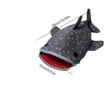 1 pieza Estuche de lápices de lona resistente con diseño de estrella alegre con apariencia de mezclilla, bolsa de papelería con cremallera linda para adolescentes y oficina, almacenamiento de papelería con forma de tiburón, útiles escolares de vuelta a clases - Una pieza - Ver 4