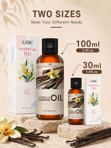 100ml/3.4 Fl Oz, 30ml/1.01 Fl Oz Vanilla Scented Essential Oil - Fresh And Elegant Vanilla Fragrance, Long-Lasting And . Suitable For Aroma Diffusers, Candle Making, Car Fragrance, And All Occasions. Great Gift Item. - one-size - View 8