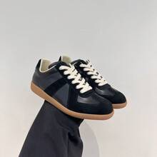 Zapatos casuales unisex, talla 36-45, zapatos casuales de mujer y zapatos deportivos de hombre, zapatos planos de suela blanda con cordones, zapatos cómodos y livianos de hombre para uso diario, de corte bajo,,,,,Zapatillas de entrenamiento alemanas de alta gama, clásicas, retro, versátiles, con diseño de grafiti, unisex, para parejas, en color blanco. - Todo blanco - Ver 9