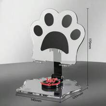 Cute Cat Paw Design Acrylic Phone And Tablet Stand, Portable, Rotatable, Adjustable, Foldable Desktop Stand - 1PC - View 6