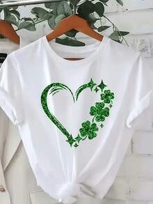 Women's T-Shirt For Spring And Summer - 白色 - 查看 1
