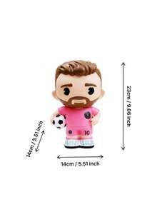 MLS 1 chiếc ống tiết kiệm hình ngôi sao bóng đá Lionel , thiết kế màu hồng đồng phục CF, làm bằng nhựa PVC bền chắc, phù hợp cho trẻ em và người lớn. Là vật trang trí bàn làm việc tuyệt vời và món quà lý tưởng cho người hâm mộ bóng đá. - Nhiều màu - Xem 5