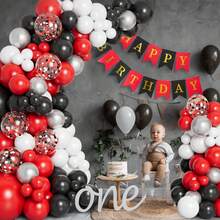 96pcs Red Black White Balloon Garland Arch Kit, Assorted Sizes Red Black White Silver Multicolor Balloons, Suitable For Boys Girls Children Shower Birthday New Year Graduation Wedding Racing Poker Party Decoration - Multicolor - View 5