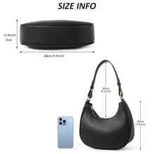 TANTOMI Small Crescent Shoulder Bags for Women Retro Classic Clutch Hobo Tote Purse Handbags Crossbody - Magenta - Ver 6