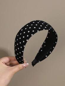 1pc Fashionable Bohemian Polka Dot Wide Headband - Multicolor - View 6