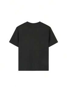 Versatile Casual Loose Fit Short Sleeve T-Shirt With Fun Print, Ideal For Holidays, Work And Everyday Wear - 軍綠色 - 查看 2