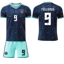 27 Germany Men's Football Shirt, Number 8 Kroos, Number 7 Havertz, Number 10 Musiala - Wearing Socks On the 19th - View 11