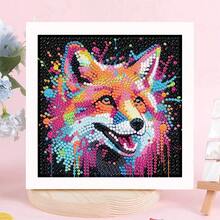 DIY 5D Diamond Painting Kit - Animal - Little Fox Pattern, Full Round Acrylic Diamonds - Shiny Diamonds, Home Decor Handicraft Gift - View 3