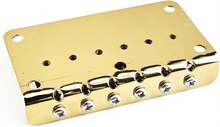 OVSAL 10.5mm 6 String Fixed Bridge Zinc Alloy Saddle Steel Baseplate Electric Guitar Hardtail Bridge Compatible With Fender Telecaster Tele Strat ST Electric Guitar Replacement Parts(Gold) - MàuC - Xem 7
