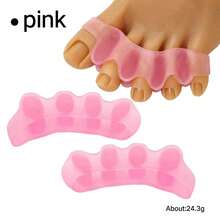 2pcs Toe Separator And Corrector Set, Foot Care Accessories, Popular , Soft & Comfortable Design, Elastic Silicone Material, Ergonomic, Flexible Support, Correct Overlapping Toes, Anti-Friction Protection, Relieve Foot Discomfort, Suitable For Daily Walking And Casual Wear, Unisex Adult - Multicolor - View 12