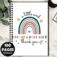 100-Page Cute Rainbow Spiral Notebook, Helpful For Work And Study, Great For Graduation, Birthday Gifts, Can Be Used As Diary, Daily Planner And Memo, Elegant Cover Design, Practical And Aesthetic, Thoughtful Gift For Yourself Or Loved Ones - F - View 7