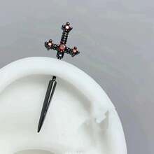 1 Pcs Excalibur Demon Sword Ear Studs, Surgical Steel Wing Helix Conch Ear Piercing Jewelry, Anti-Allergic Cartilage Earring - HY-909 - 查看 1