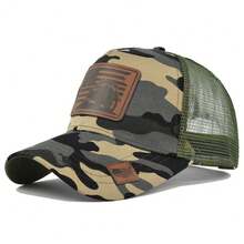 Polo de golf , Gorra de golf, Gorra de golf, Gorra de golf, Para hombre, Para mujer, Gorra con visera, Sombrero de sol para mujer, Gorra de béisbol de malla con pico de pato y etiqueta de cuero LA Tractor, Gorra con visera bordada, Gorra de malla para verano con protección solar 2026 - CM678-35 Café y Verde - Ver 34
