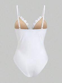 Swim Oasis Traje de baño de una pieza elegante y maduro estilo BOHO a juego, para playa y resort de primavera/verano - Blanco - Ver 5