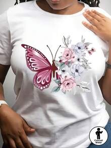 Women's T-Shirt For Spring And Summer - 白色 - 查看 2