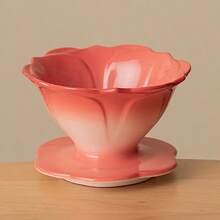 1pc Ceramic Lotus Flower Shaped Coffee Filter Cup, Fits V01 Filter Paper, Can Brew 1-4 Cups, Reusable Manual Coffee Dripper, Suitable For Home, Cafe, Restaurant, Essential For Back To School - MultiWarna - View 8