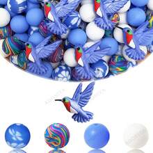 25/55pcs Animal Theme Silicone Bead Set, Bird Shaped Silicone Beads (Pink, Blue, Green, Cyan), Suitable For Beading Pens, Bracelets, Bags, Makeup Beading Supplies, Necklaces, Etc. Matching More Freely, Exercising Patience And Focus, Perfect Birthday Gift, Back To School, Halloween, Father's Day, Mother's Day, Etc. - Bird Series - View 14