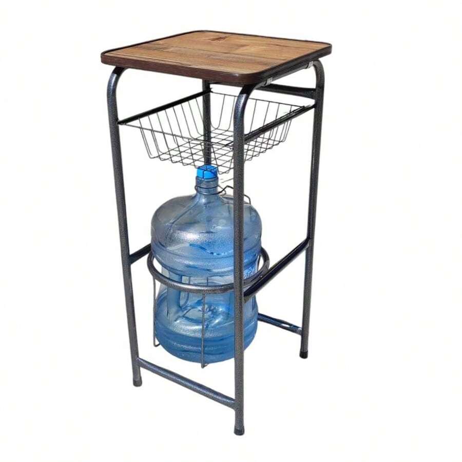 Tabletop Water Dispenser Stand With Fruit Baskets 40x40 - Grey - View 1