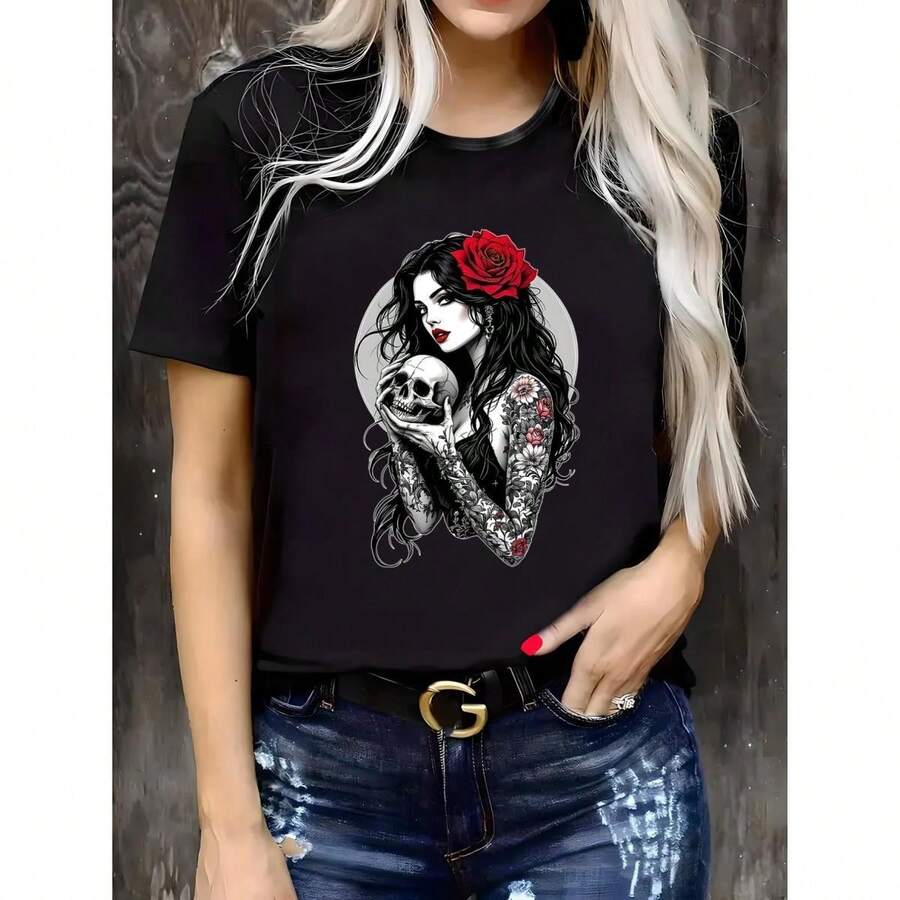 Women T-Shirts - Black - View 1