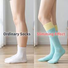 Women's Dopamine Compression Socks, Jump Rope Running Fitness Calf Socks, Elastic Compression Knee-High Socks For Women - Multicolor - View 4