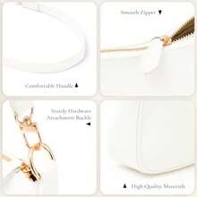 Purses For Women Shoulder Bag And Handbags, Small Leather Hobo Purse With Removable Straps Cute, Retro - Aw-white - View 7