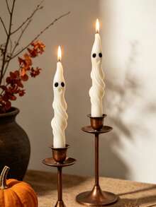 1 Stück Halloween langer Streifen Geist Silikon Kerzenform, 3D süße Geistform, leicht zu entformen wiederverwendbare Silikonform für DIY Aromatherapie Kerzen Gips Epoxidharz Ornamente Heimparty Dekoration - A - Übersicht 7